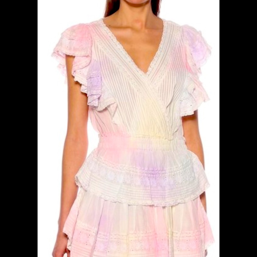 Love Shack Fancy Gwen the-dye mini dress